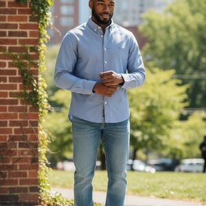 Mavi Light Blue Casual Button-Down Shirt